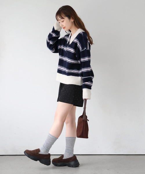 tiptop(ティップトップ)の「起毛ニットポロ(ニット/セーター・レディース・ネイビー系/アイボリー/チャコールグレー/ブラウン系その他・FREE)」の22枚目の写真
