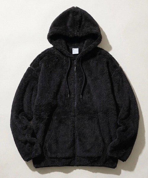 Champion(チャンピオン)の「2026AW Champion/チャンピオン シェルパフリース ワンポイントロゴ刺繍 フーデッドジャケット フルジップパーカー レディース メンズ(ブルゾン・メンズ・モスグリーン/ブラック/ネイビー・L/XL/M)」の1枚目の写真