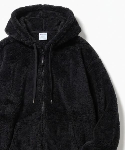 Champion(チャンピオン)の「2026AW Champion/チャンピオン シェルパフリース ワンポイントロゴ刺繍 フーデッドジャケット フルジップパーカー レディース メンズ(ブルゾン・メンズ・モスグリーン/ブラック/ネイビー・L/XL/M)」の9枚目の写真