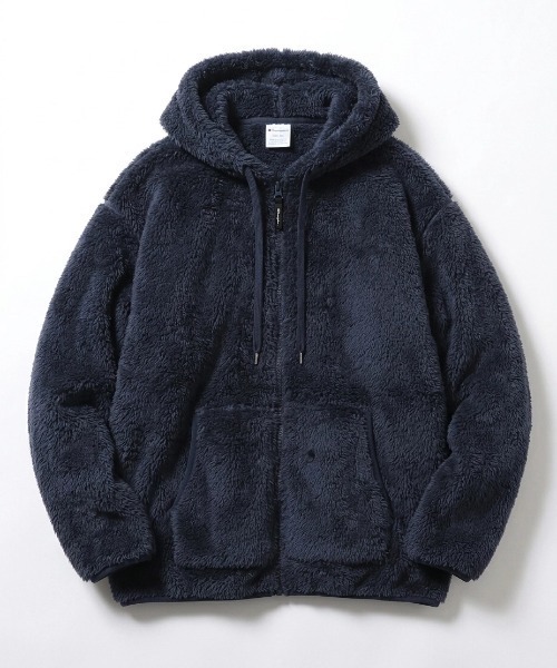 Champion(チャンピオン)の「2026AW Champion/チャンピオン シェルパフリース ワンポイントロゴ刺繍 フーデッドジャケット フルジップパーカー レディース メンズ(ブルゾン・メンズ・モスグリーン/ブラック/ネイビー・L/XL/M)」の7枚目の写真