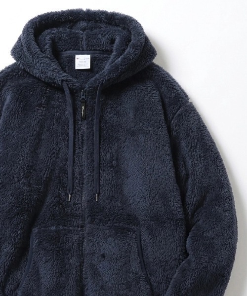 Champion(チャンピオン)の「2026AW Champion/チャンピオン シェルパフリース ワンポイントロゴ刺繍 フーデッドジャケット フルジップパーカー レディース メンズ(ブルゾン・メンズ・モスグリーン/ブラック/ネイビー・L/XL/M)」の11枚目の写真