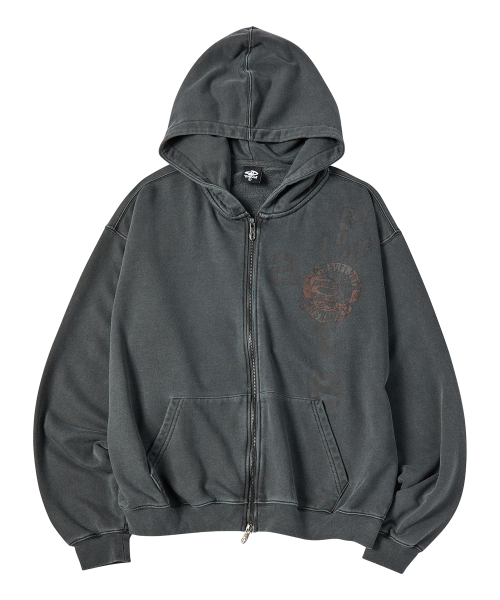 TRAVEL(トラベル)の「インペリアル PIGMENT フードジップアップ ブラック・チャコール(パーカー・レディース・その他・SMALL/LARGE/MEDIUM)」の3枚目の写真