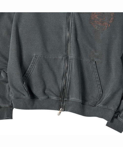 TRAVEL(トラベル)の「インペリアル PIGMENT フードジップアップ ブラック・チャコール(パーカー・レディース・その他・SMALL/LARGE/MEDIUM)」の5枚目の写真