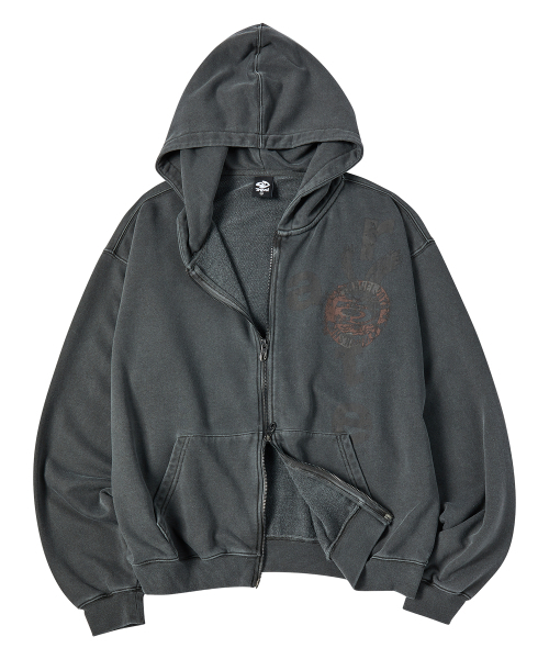 TRAVEL(トラベル)の「インペリアル PIGMENT フードジップアップ ブラック・チャコール(パーカー・レディース・その他・SMALL/LARGE/MEDIUM)」の6枚目の写真