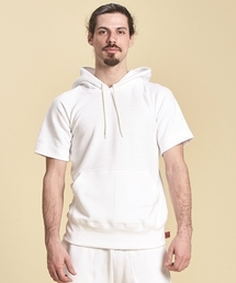 gym master(W}X^[)Sweat Raglan Pull  over Hooded Short Sleeve (p[J[)