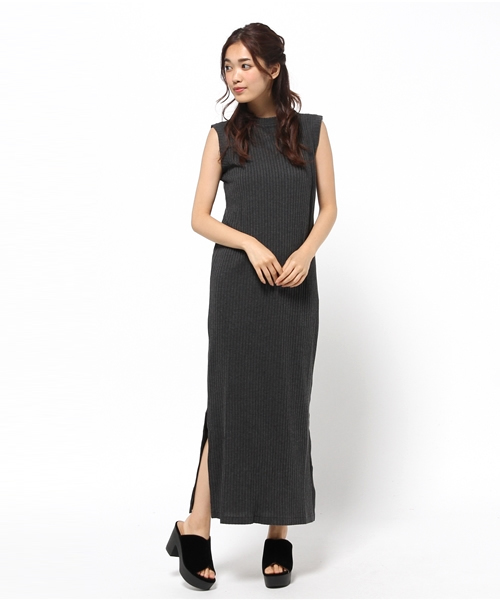 Koe コエ の ワイドリブカットマキシワンピース ワンピース Wear