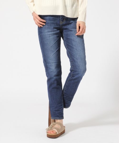 GLOBAL WORK（グローバルワーク）の「CONE DENIM 5P/720054（デニムパンツ・レディース・ネイビー/ブルー系その他/ブラック/ブルー・MEDIUM/SMALL/LARGE）」の4枚目の写真