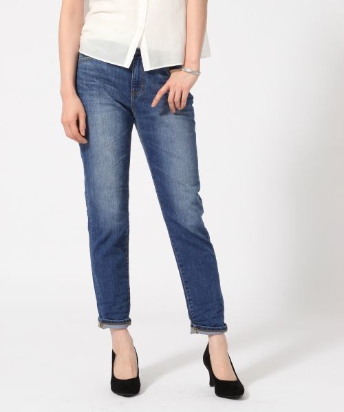 GLOBAL WORK（グローバルワーク）の「CONE DENIM 5P/720054（デニムパンツ・レディース・ネイビー/ブルー系その他/ブラック/ブルー・MEDIUM/SMALL/LARGE）」の3枚目の写真