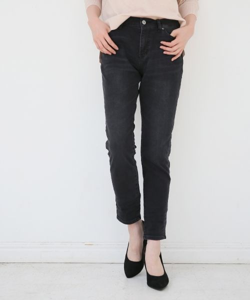GLOBAL WORK（グローバルワーク）の「CONE DENIM 5P/720054（デニムパンツ・レディース・ネイビー/ブルー系その他/ブラック/ブルー・MEDIUM/SMALL/LARGE）」の2枚目の写真