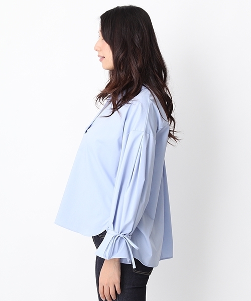 Andemiu（アンデミュウ）の「ソデボリュームヌケエリシャツ752361（シャツ/ブラウス・レディース・イエロー/ライトブルー/ピンク/ホワイト/ブルー/ライトグレー・FREE）」の16枚目の写真