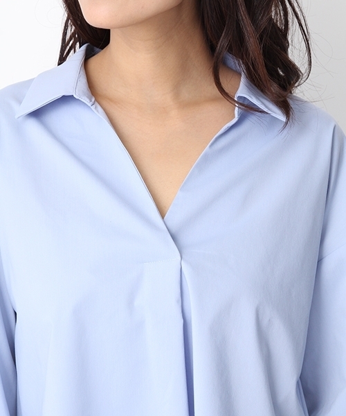 Andemiu（アンデミュウ）の「ソデボリュームヌケエリシャツ752361（シャツ/ブラウス・レディース・イエロー/ライトブルー/ピンク/ホワイト/ブルー/ライトグレー・FREE）」の19枚目の写真