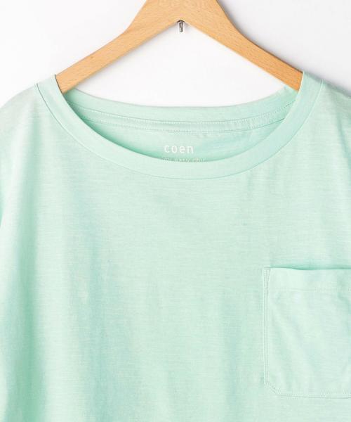 coen（コーエン）の「スラブポケットTシャツ（Tシャツ/カットソー・レディース・ホワイト/ピンク/ライム/ネイビー・FREE）」の12枚目の写真