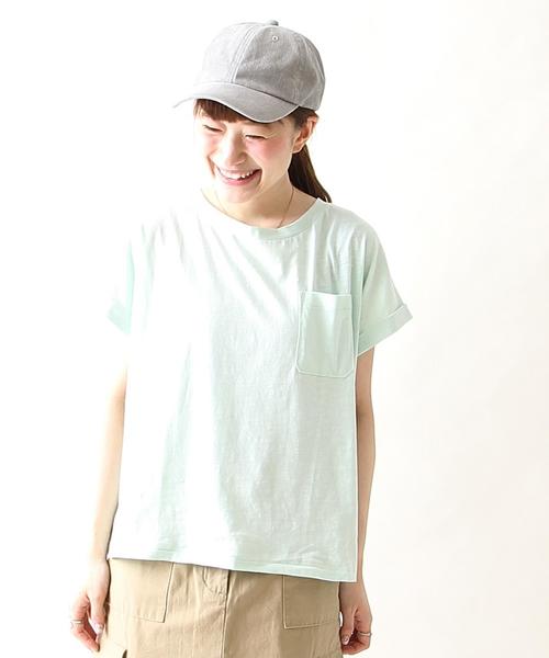 coen（コーエン）の「スラブポケットTシャツ（Tシャツ/カットソー・レディース・ホワイト/ピンク/ライム/ネイビー・FREE）」の10枚目の写真