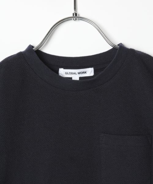 GLOBAL WORK（グローバルワーク）の「キッズ【吸水速乾】カノコBIG-Tシャツ半袖/762743（Tシャツ/カットソー・キッズ・グレー/ベージュ/ネイビー・XX-LARGE/MEDIUM/LARGE/SMALL/X-LARGE）」の5枚目の写真