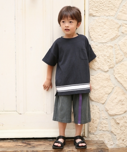 GLOBAL WORK（グローバルワーク）の「キッズ【吸水速乾】カノコBIG-Tシャツ半袖/762743（Tシャツ/カットソー・キッズ・グレー/ベージュ/ネイビー・XX-LARGE/MEDIUM/LARGE/SMALL/X-LARGE）」の11枚目の写真