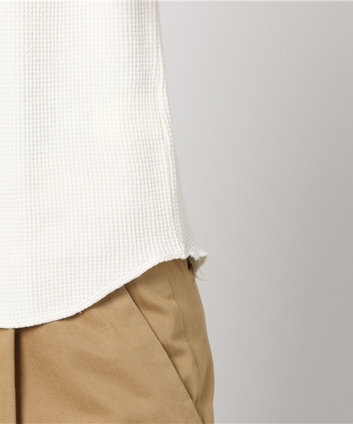 un dix cors(アンディコール)の「ワッフルフレンチプルオーバーカットソー(Tシャツ/カットソー・レディース・ライトグレー/アイボリー・フリ-)」の8枚目の写真