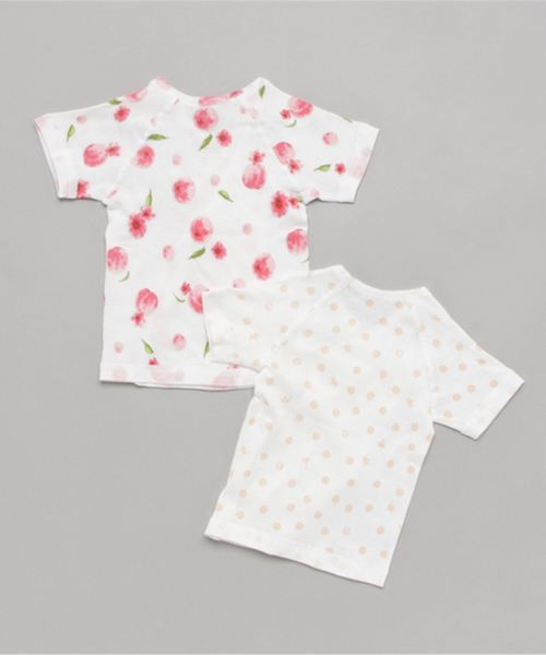 HAKKA BABY（ハッカベビー）の「[ベビー]コットンクローバー短肌着セット（肌着・キッズ・パープル/ピンク/ブルー/グリーン・F）」の9枚目の写真