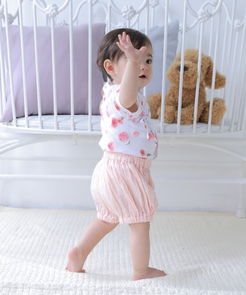 HAKKA BABY（ハッカベビー）の「[ベビー]コットンクローバー短肌着セット（肌着・キッズ・パープル/ピンク/ブルー/グリーン・F）」の7枚目の写真