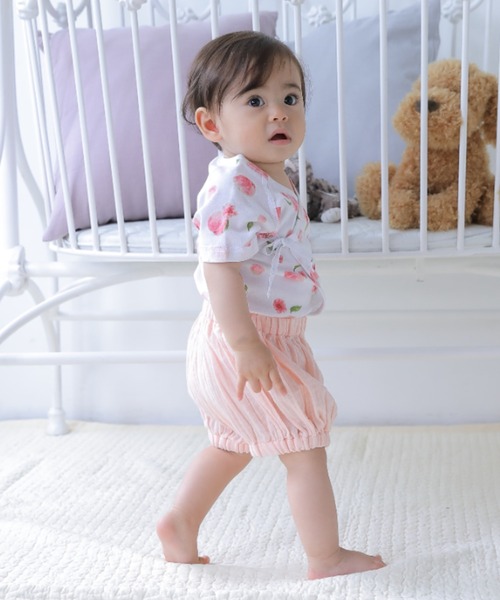 HAKKA BABY（ハッカベビー）の「[ベビー]コットンクローバー短肌着セット（肌着・キッズ・パープル/ピンク/ブルー/グリーン・F）」の8枚目の写真