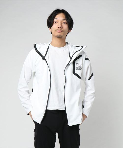 asics ホワイト ジップアップジャケット ASICS（アシックス） ジップアップブルゾン S ホワイト メンズ