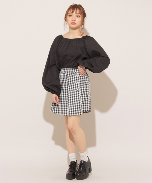 apres jour（アプレジュール）の「スクエアネックスモックブラウス【ZOZOTOWN限定アイテム】（シャツ/ブラウス・レディース・ブラック/オフホワイト/その他・フリー）」の12枚目の写真