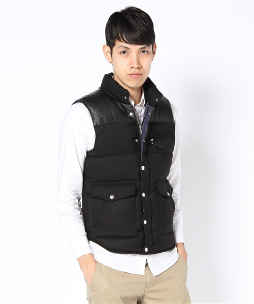 JOURNAL STANDARD（ジャーナルスタンダード）の「T/Rサージダウンベスト（ダウンベスト・メンズ・グレー/ネイビー/ブラック・SMALL/LARGE/MEDIUM）」の4枚目の写真