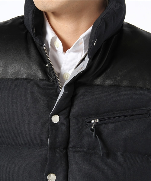 JOURNAL STANDARD（ジャーナルスタンダード）の「T/Rサージダウンベスト（ダウンベスト・メンズ・グレー/ネイビー/ブラック・SMALL/LARGE/MEDIUM）」の10枚目の写真