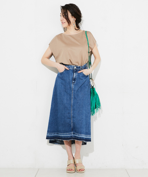 RIVE DROITE（リヴドロワ）の「【2WAY】バランサーカナグカットソー（Tシャツ/カットソー・レディース・ホワイト/サンドベージュ/ネイビー/チャコールグレー/ブラック・FREE）」の6枚目の写真