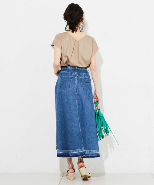 RIVE DROITE（リヴドロワ）の「【2WAY】バランサーカナグカットソー（Tシャツ/カットソー・レディース・ホワイト/サンドベージュ/ネイビー/チャコールグレー/ブラック・FREE）」の8枚目の写真