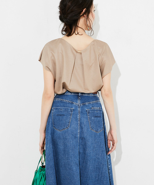 RIVE DROITE（リヴドロワ）の「【2WAY】バランサーカナグカットソー（Tシャツ/カットソー・レディース・ホワイト/サンドベージュ/ネイビー/チャコールグレー/ブラック・FREE）」の12枚目の写真