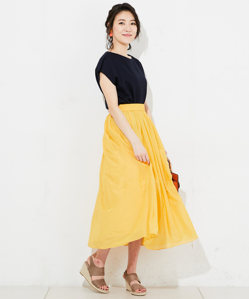 RIVE DROITE（リヴドロワ）の「【2WAY】バランサーカナグカットソー（Tシャツ/カットソー・レディース・ホワイト/サンドベージュ/ネイビー/チャコールグレー/ブラック・FREE）」の14枚目の写真