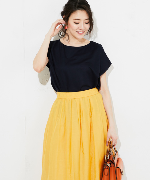 RIVE DROITE（リヴドロワ）の「【2WAY】バランサーカナグカットソー（Tシャツ/カットソー・レディース・ホワイト/サンドベージュ/ネイビー/チャコールグレー/ブラック・FREE）」の17枚目の写真