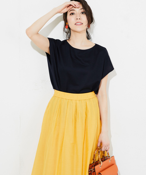 RIVE DROITE（リヴドロワ）の「【2WAY】バランサーカナグカットソー（Tシャツ/カットソー・レディース・ホワイト/サンドベージュ/ネイビー/チャコールグレー/ブラック・FREE）」の18枚目の写真