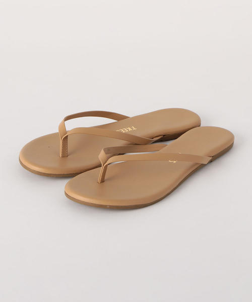 TKEES(ティキーズ)の「<TKEES>レザービーチサンダル(ビーチサンダル・レディース・ベージュ/ゴールド/シルバー/グレー・7/5/6/8)」の3枚目の写真