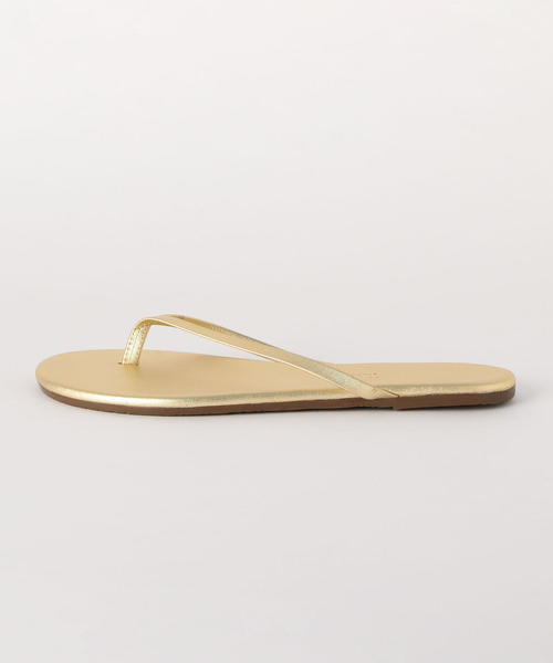 TKEES(ティキーズ)の「<TKEES>レザービーチサンダル(ビーチサンダル・レディース・ベージュ/ゴールド/シルバー/グレー・7/5/6/8)」の7枚目の写真