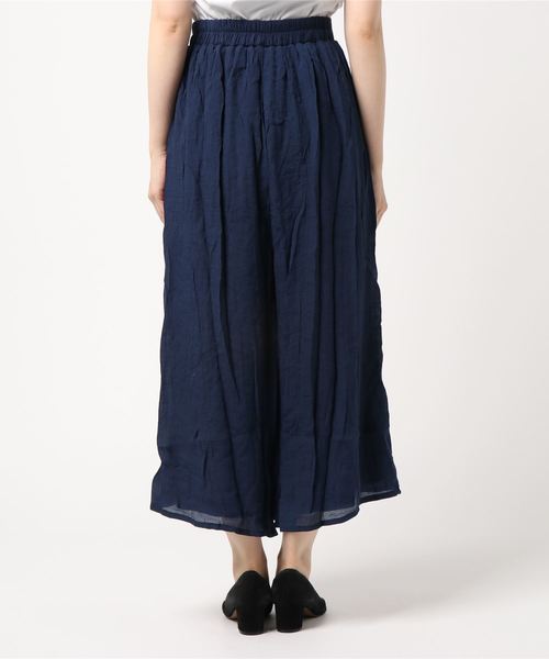 KOBE LETTUCE（コウベレタス）の「リネンタッチ楊柳スカンツ＊ワイドパンツ/ボトムス/レディース/マキシ丈[M2213]神戸レタス（その他パンツ・レディース・グレイッシュベージュ/グリーン系その他/ピンク/イエロー/テラコッタ/カーキ/ネイビー/ブラック・FREE）」の10枚目の写真