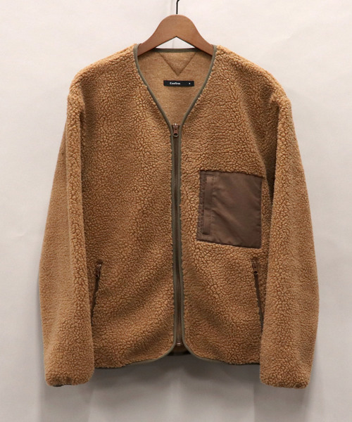 Confirm（コンファーム）の「Confirm / コンファーム ボアカーディガン（ブルゾン・メンズ・ブラック/ベージュ/カーキ・M/L）」の3枚目の写真