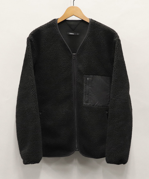 Confirm（コンファーム）の「Confirm / コンファーム ボアカーディガン（ブルゾン・メンズ・ブラック/ベージュ/カーキ・M/L）」の2枚目の写真