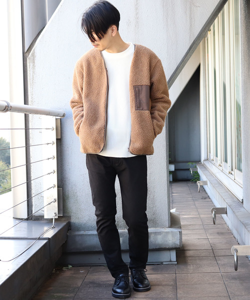 Confirm（コンファーム）の「Confirm / コンファーム ボアカーディガン（ブルゾン・メンズ・ブラック/ベージュ/カーキ・M/L）」の12枚目の写真