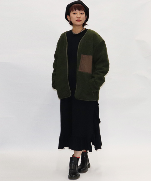 Confirm（コンファーム）の「Confirm / コンファーム ボアカーディガン（ブルゾン・メンズ・ブラック/ベージュ/カーキ・M/L）」の8枚目の写真