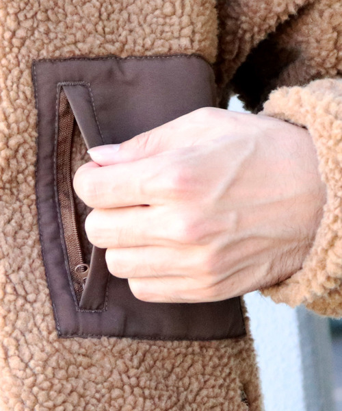 Confirm（コンファーム）の「Confirm / コンファーム ボアカーディガン（ブルゾン・メンズ・ブラック/ベージュ/カーキ・M/L）」の10枚目の写真