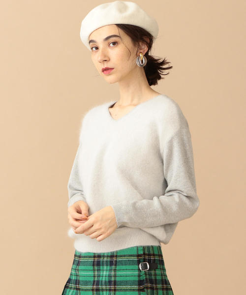 BEAUTY&amp;YOUTH UNITED ARROWS - BY コットンウール×アンゴラVネックニット BEAUTY&YOUTH UNITED ARROWS（ビューティーアンドユース