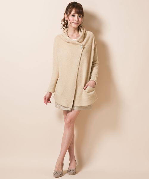 ANY SIS（エニィスィス）の「【北川景子さん着用】ニュアンスニットアウター（その他アウター・レディース・ライトグレー系/ベージュ系/オレンジ系/ブルー系・2）」の9枚目の写真