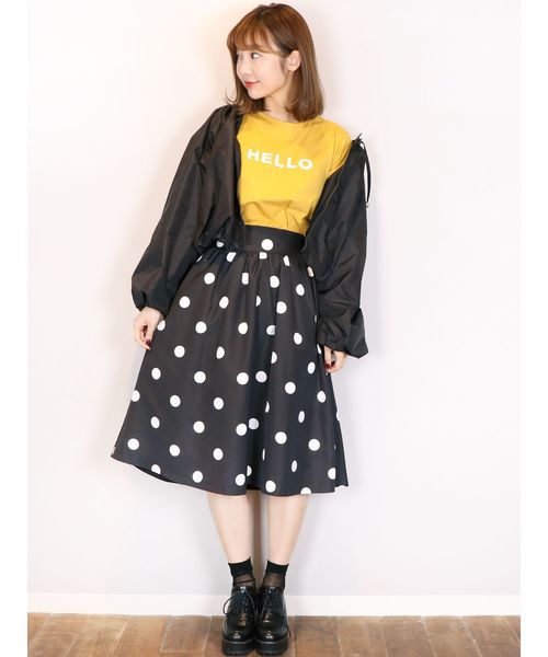 dazzlin(ダズリン)の「HELLOTシャツ(Tシャツ/カットソー・レディース・オフホワイト/イエロー/ネイビー・FREE)」の13枚目の写真