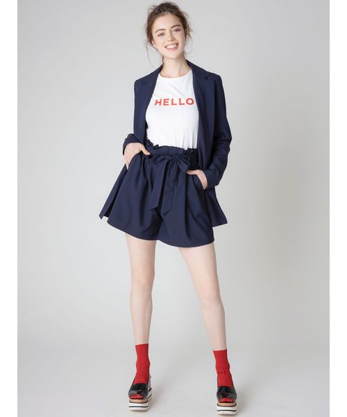 dazzlin(ダズリン)の「HELLOTシャツ(Tシャツ/カットソー・レディース・オフホワイト/イエロー/ネイビー・FREE)」の19枚目の写真