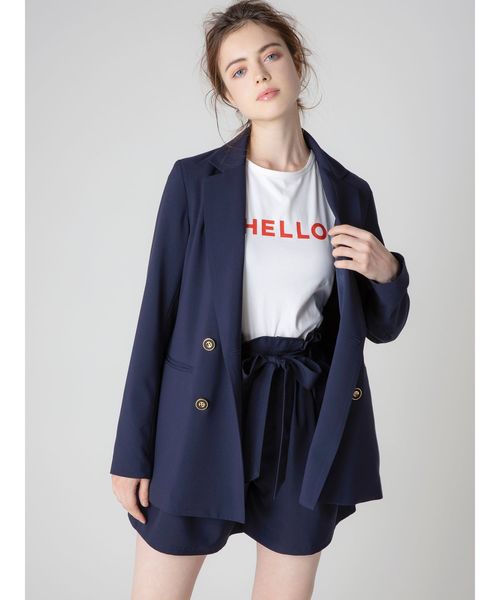 dazzlin(ダズリン)の「HELLOTシャツ(Tシャツ/カットソー・レディース・オフホワイト/イエロー/ネイビー・FREE)」の18枚目の写真