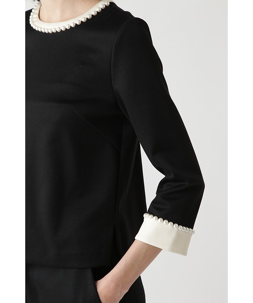 JILL STUART(ジルスチュアート)の「◆《Endy ROBE》ナオミパール調ブラウス(シャツ/ブラウス・レディース・ブラック/ホワイト・SMALL/MEDIUM)」の5枚目の写真