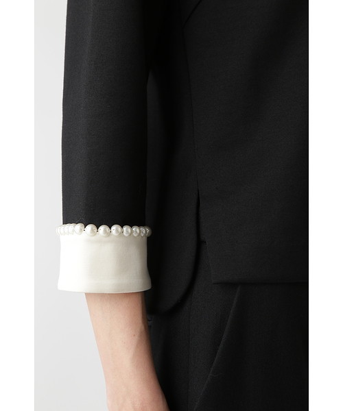 JILL STUART(ジルスチュアート)の「◆《Endy ROBE》ナオミパール調ブラウス(シャツ/ブラウス・レディース・ブラック/ホワイト・SMALL/MEDIUM)」の6枚目の写真