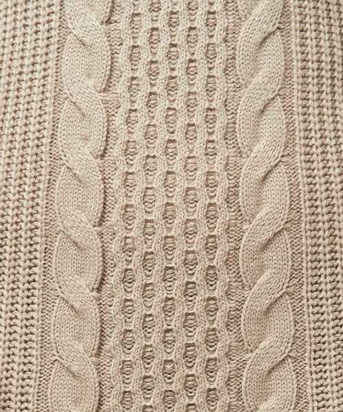 natural couture（ナチュラルクチュール）の「ケーブルニットジャンドレ（ワンピース・レディース・ブラック/ベージュ/アイボリー・FREE）」の14枚目の写真
