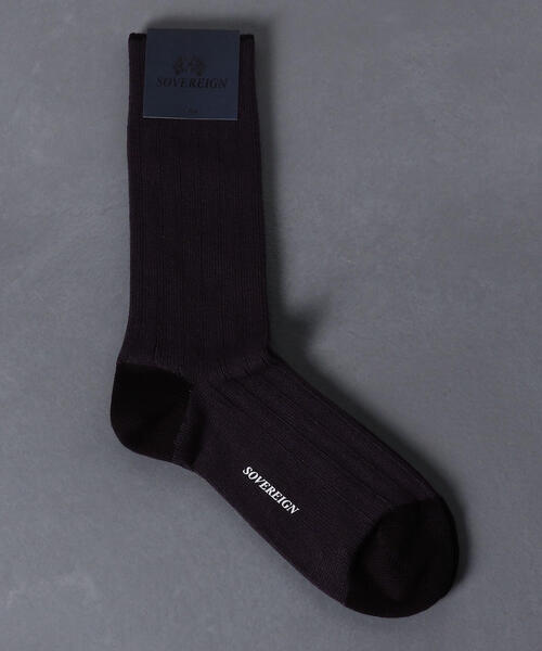 UNITED ARROWS（ユナイテッドアローズ）の「SZZI LNG RIB CNT（ソックス/靴下・メンズ・ダークグリーン/ロイヤルブルー/ネイビー/レッド/ホワイト/グレー・10h）」の3枚目の写真